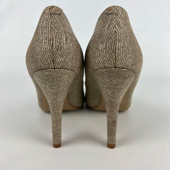 Nine West Womens Gwendle Pointy Toe Pumps Tan Snake Print Stiletto size 7 - Picture 4 of 15